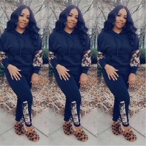 Camo faux fur hoodie set